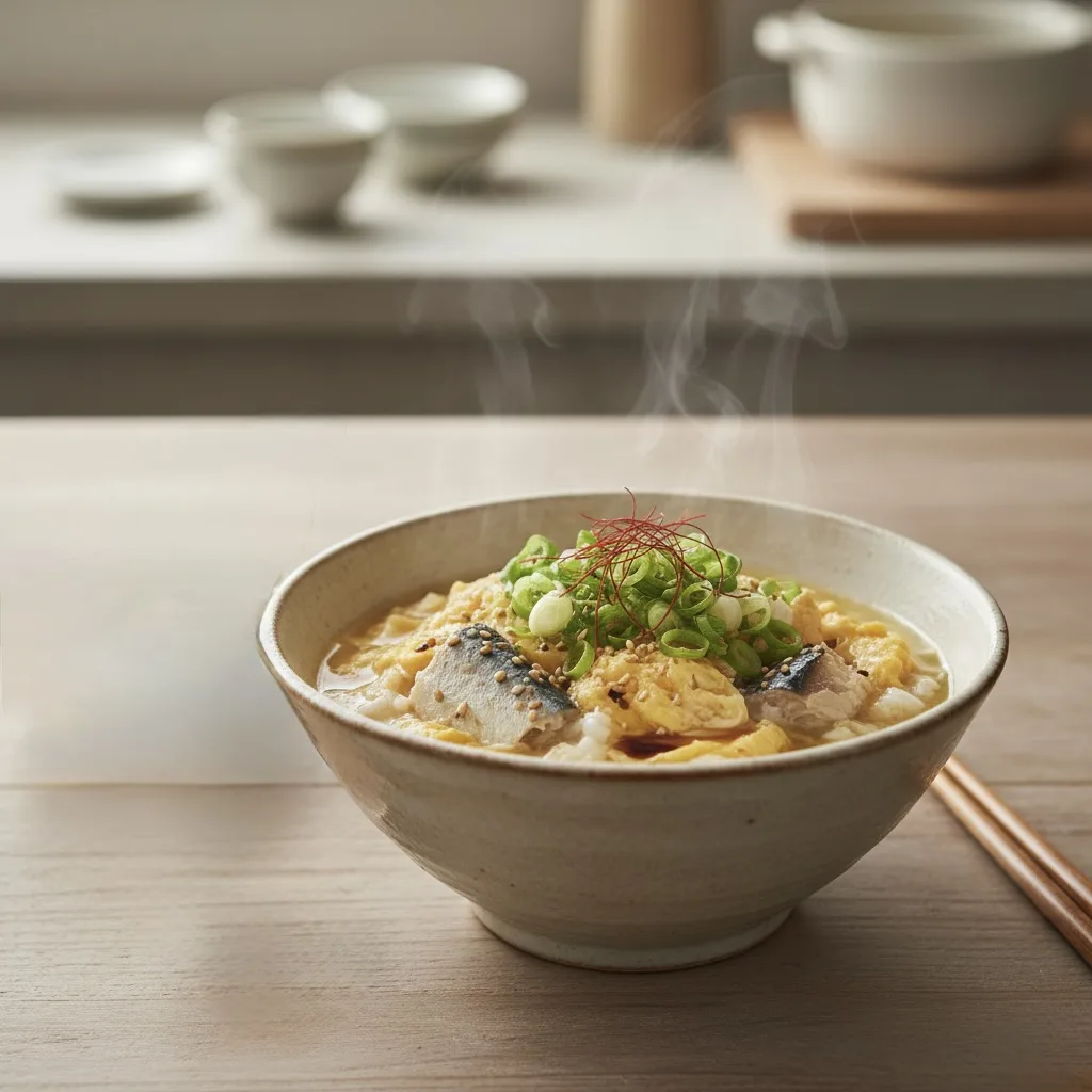 鯖缶の雑炊